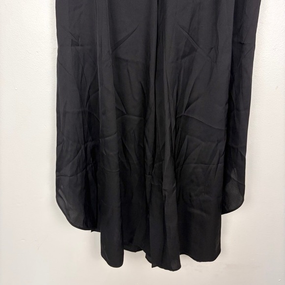 Quince Washable Stretch Silk Palazzo Pants Black Quiet Luxury Whimsygoth Medium - Picture 5 of 10